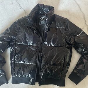 Champion Glossy Black Men's Puffer Jacket